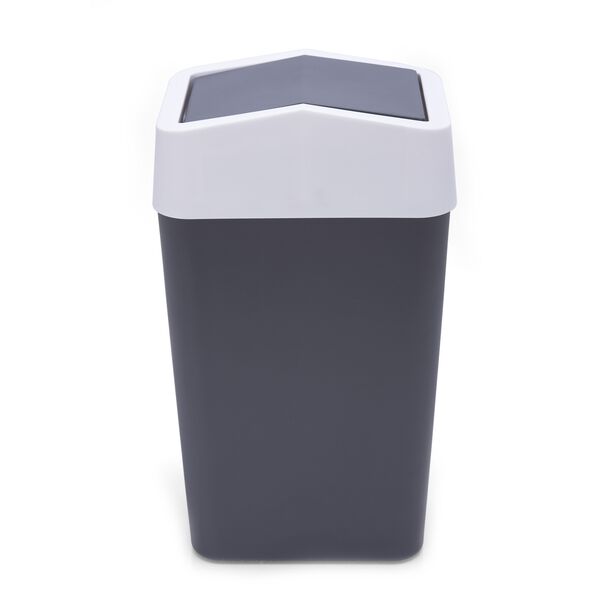 Waste Bin With Swing Lid Grey 9L image number 2
