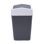 Waste Bin With Swing Lid Grey 9L image number 2