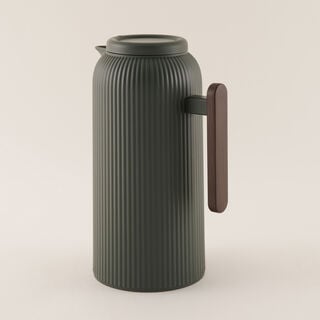 Dallaty Dark Green Plastic Thermos, 1L