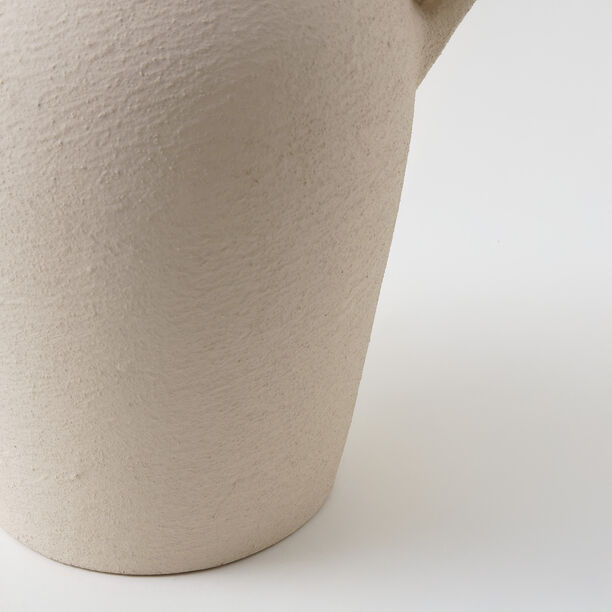 Homez Clay Stone Pot Vase 22*25*29Cm, Offwhite image number 3