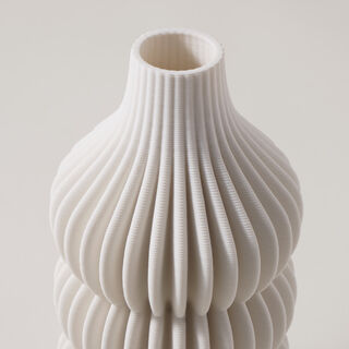 Homez Ceramic White Vase 12*12*24.7Cm