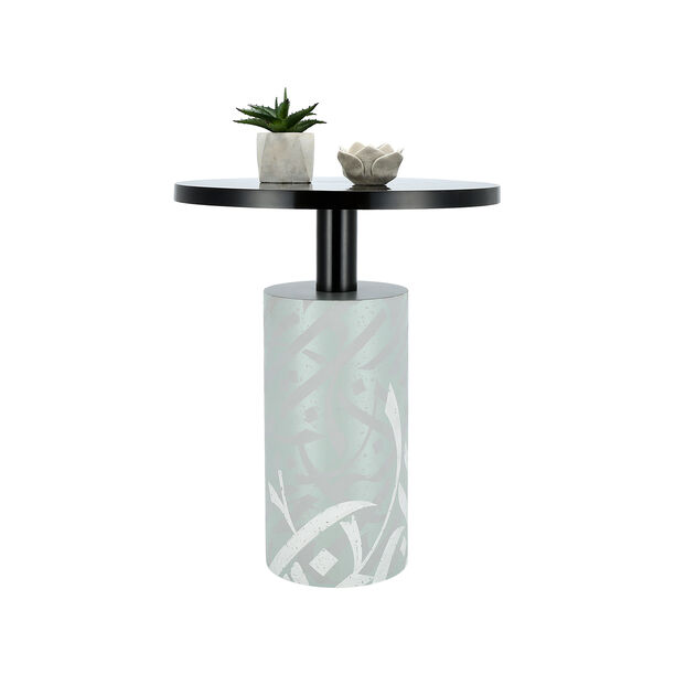 Salam Wood and Metal Side Table Dia 45 *Ht: 55 Cm image number 1