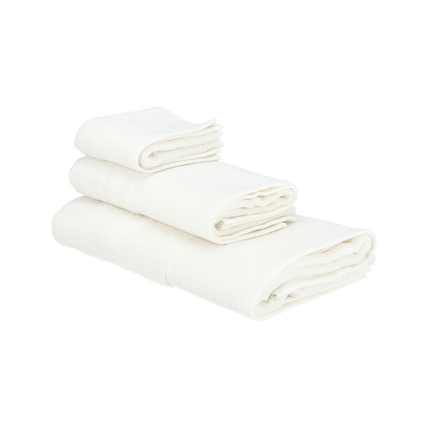 Embroidered Border Cotton Bath Towel 70*140 cm Beige image number 4