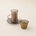 Dallaty tea set 18pcs frosted with line pattern image number 0