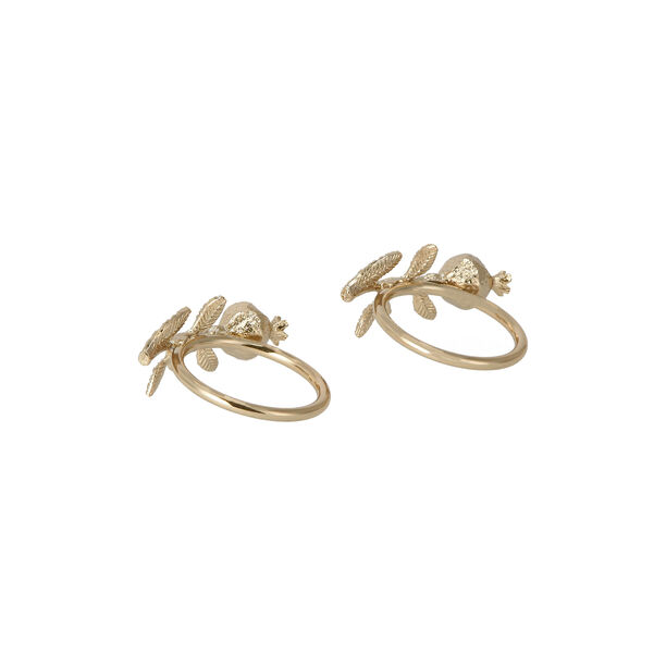 La Mesa Napkin Ring 2 Pieces Set Alloy Gold  image number 0
