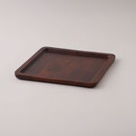 Alberto wood large square tray 30*30*2cm, brown image number 2