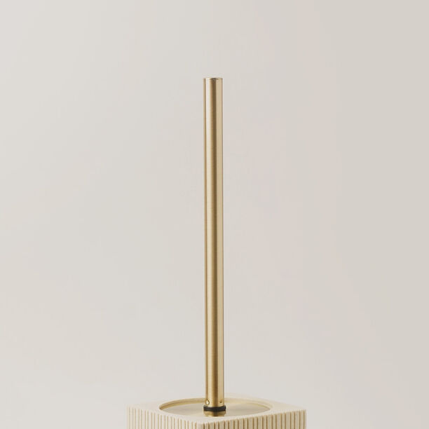 Homez sandstone toilet brush holder, beige 9.6*9.6*42cm image number 1