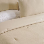 Boutique blanche cotton waffle comforter set 3pcs king 240*220cm, beige image number 2