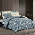 Unique home 6pc cream branches super king cotton comforter set 260*240cm image number 5