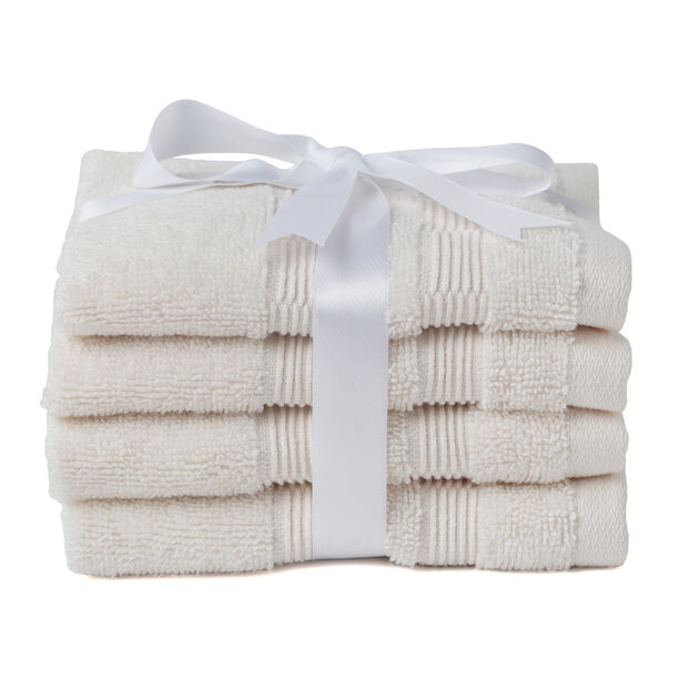Cottage hygro face towel 30*30 cm 4pc set cream 550 gsm image number 0