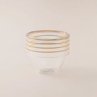 Dallaty glass coffee cup set 6pcs, gold