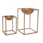 2 Pieces Metal Planter With Stand image number 0