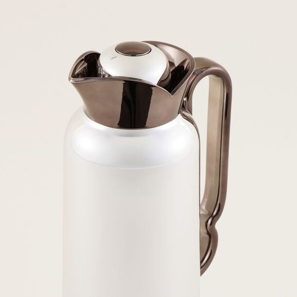 "Dallaty saudi coffee vacuum flask stainless steel white 1L image number 2