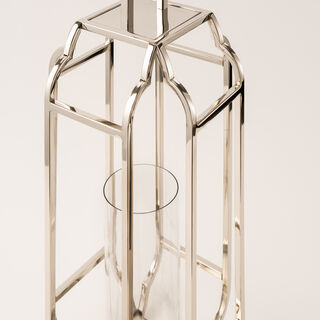 Homez stainless steel silver lantern 23*23*58 cm