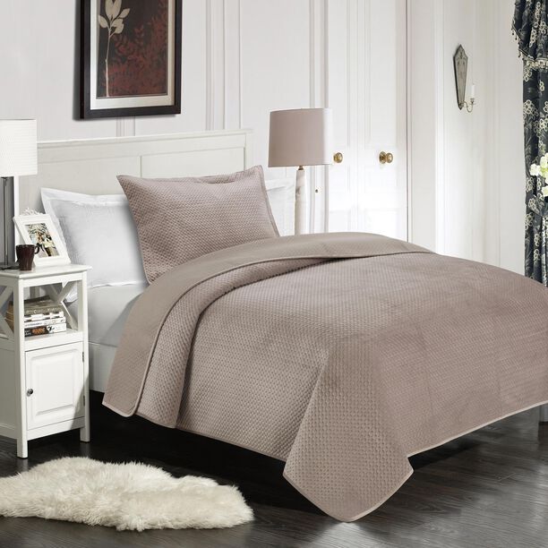3 Pcs Velvet Bedspread King Size image number 1