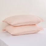Boutique Blanche Pillow Cover Set 100% Cotton 200Tc Percale Standard Pink 75*50 Cm image number 0