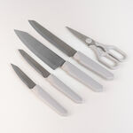 Alberto stainless steel knife set with wooden knife block 6 pcs image number 0