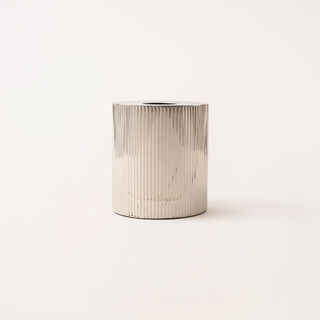 Homez silver steel round tissue box 14*14*15 cm