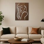 Homez wall art framed lady canvas 90*120cm image number 0