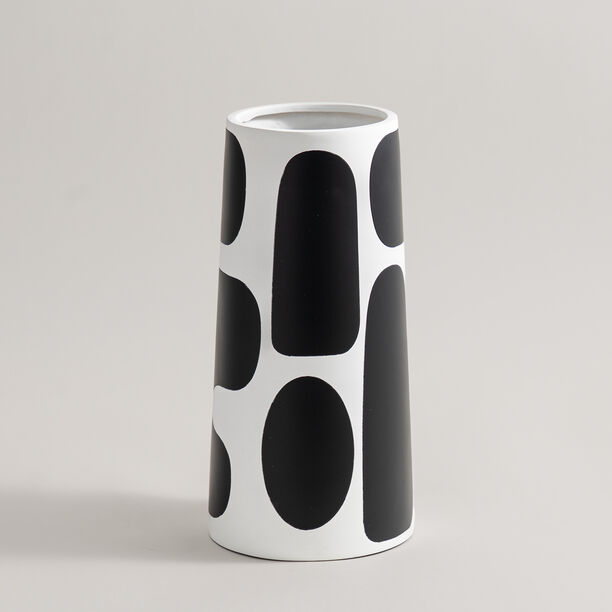 Homez black memphis ceramic vase 15*12.5*30.5cm image number 0