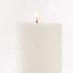 LED rustic candle in white 10*25cm image number 0