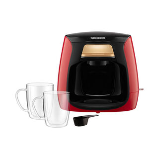 Sencor electric red coffee maker 500W, 300ml