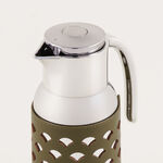 دلتي دلة ستانلس ستيل بلمسة جلد بنقوش، أخضر 1.3 لتر image number 2