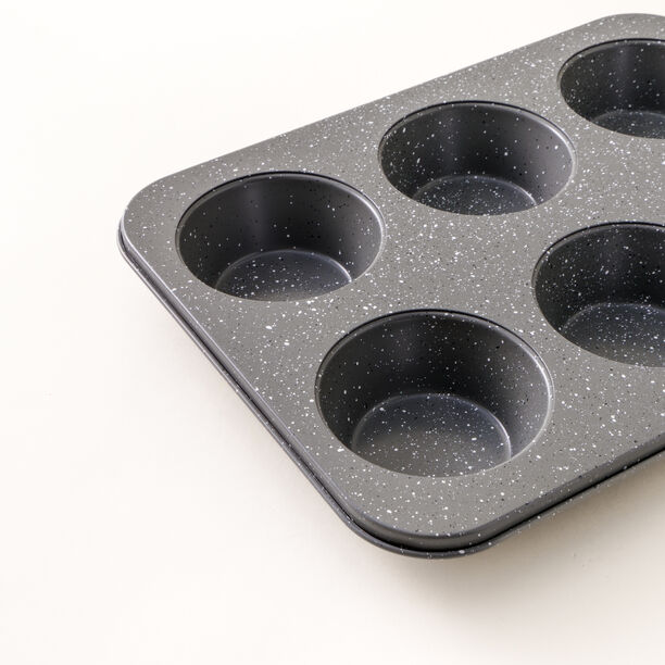 Alberto 6cups carbon steel muffin pan 4*26.4*35cm, grey image number 4