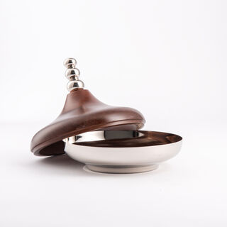 Dates bowl with wooden lid 16*16*16 cm