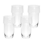 4 Pcs Set High Ball Clear Glass image number 0