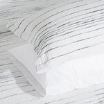 Cottage 6pcs stripes white queen comforter set, 200*240cm image number 7