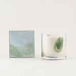 Homez glass coral scented candle, eucalyptus and moss 1000G image number 0