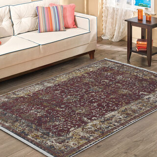 Cottage Silky Carpet Velvet Maroon 80X150 Cm