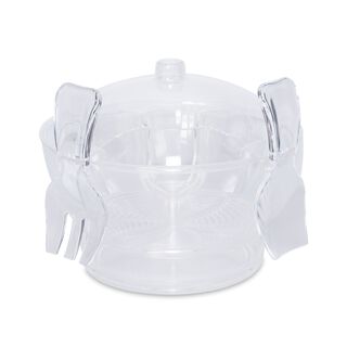 Acrylic Serving Bowl With Vented Ice Chamber