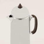 دلتي طقم دلة قطعتين ستانلس ستيل فضي لامع مع خشب بسعة 1 لتر لكل قطعة image number 2