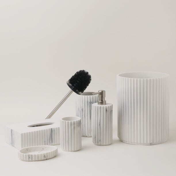 Homez polyresin waste bin, white 22*16.2*25.6cm image number 4