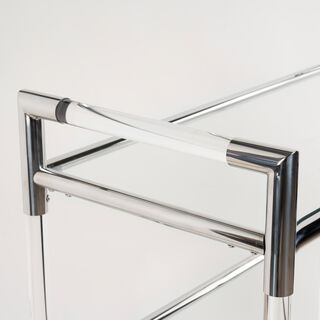 Trolley Sstell Acrylic Silver 3 Tier 80*40*80 cm