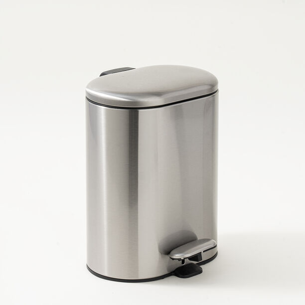 Cottage 5L stainless steel rectangleoval trash bin soft close, silver image number 0