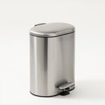 Cottage 5L stainless steel rectangleoval trash bin soft close, silver image number 0