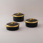 البرتو طقم قدور 3 قطع ستانلس ستيل، أسود وفضي image number 0