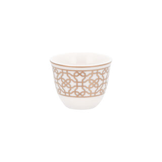 12Pc Arabic Coffee Cups Kan Ya Makan Porcelaim Gold