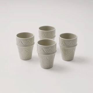 Dallaty Moroccan Tea Cup Grey, 6 Pieces