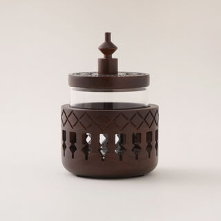 Dallaty Sugar Pot Roshn Collection, Brown 10*10*18Cm