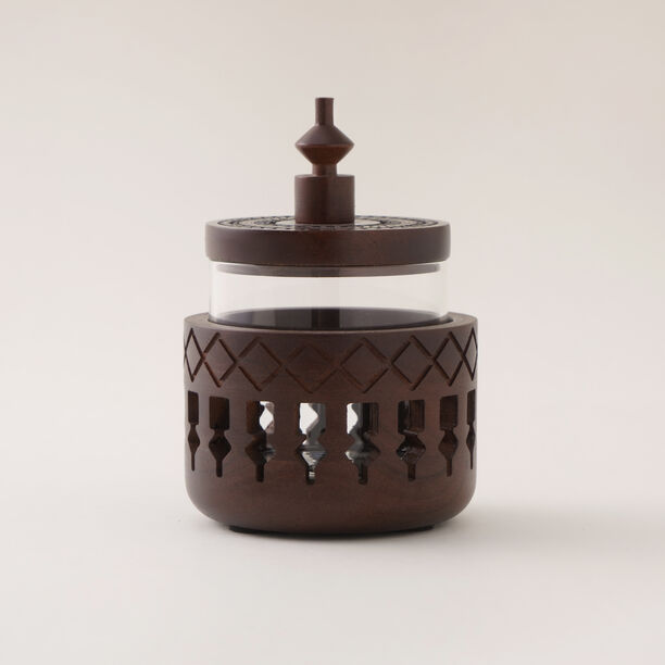 Dallaty Sugar Pot Roshn Collection, Brown 10*10*18Cm image number 0