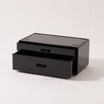 هومز منظم مكياج بلاستيك، أسود 23.8*15.3*10.8 سم image number 0