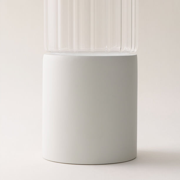 Homez Ceramic Vase Taibah Collection, Cream 40*13*13Cm image number 2