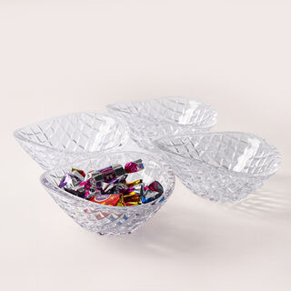 La Mesa 4 pcs round designer glass bowl small 16*13*6.5 cm