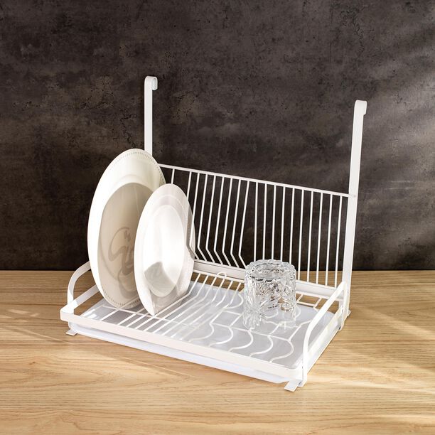 Alberto White Coated Over The Shelf Dish Rack  image number 3