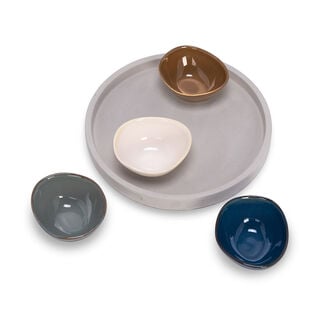 La Mesa multicolor durable porcelain serving bowl set 4 PCS