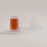 Dallaty 12pcs glass tea set, white image number 4